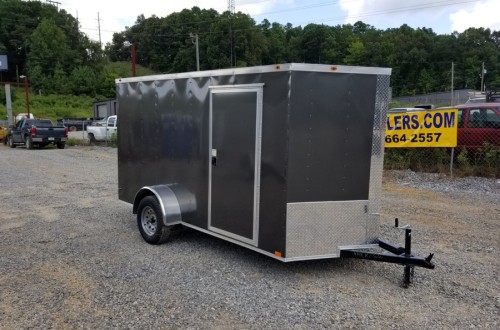 6x12 Enclosed Trailer Charcoal
