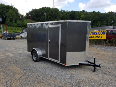 6x12 Enclosed Trailer Charcoal