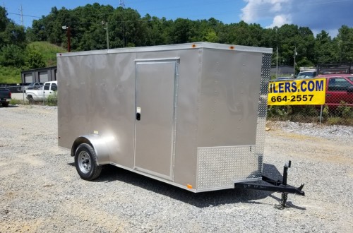 6x12 Enclosed Trailer Silver