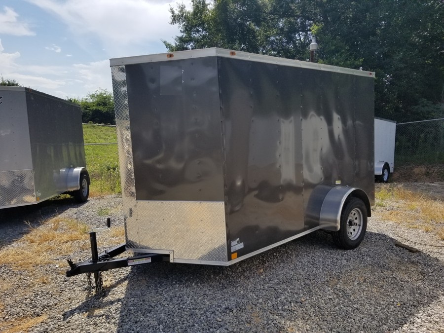 6x10 Enclosed Trailer Charcoal